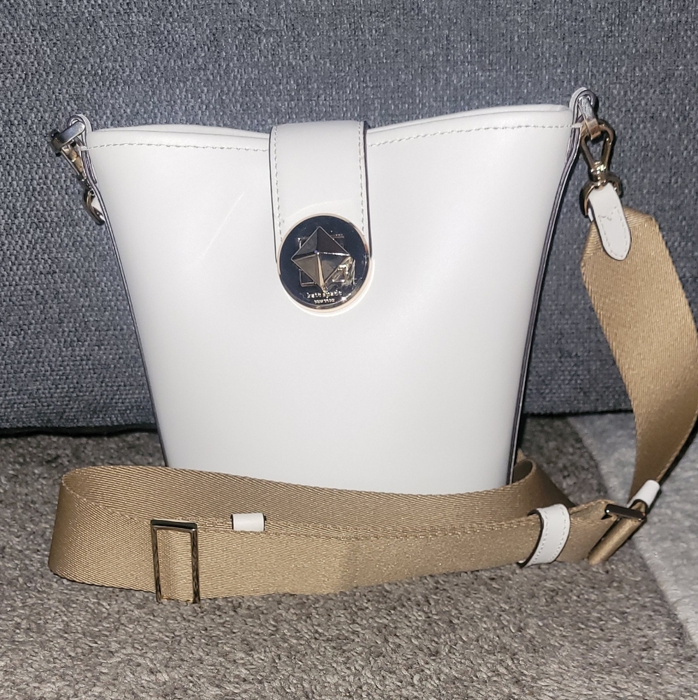 Kate Spade White and Tan Crossbody Bag